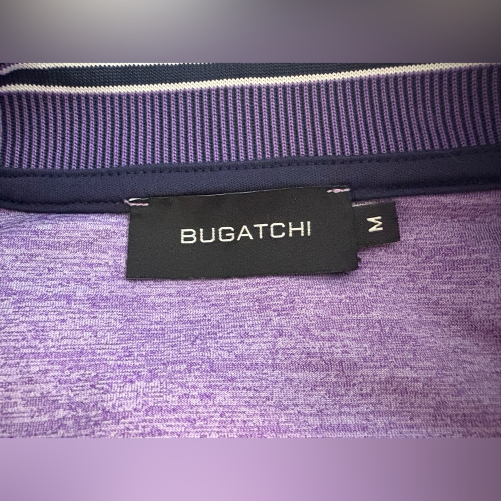 Bugatchi Golf Performance 1/4 Zip Pullover Lilac … - image 5